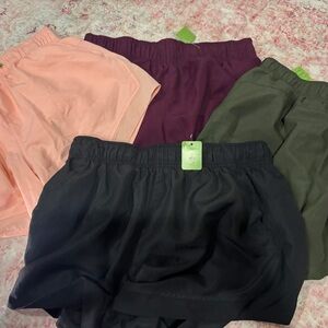 Athletic Works Women's Athletic Shorts - Black, Peach, Burgundy, Olive